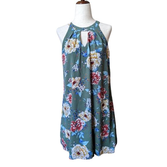 As U Wish Sleeveless Keyhole Floral Mini Dress Size Small - Picture 6 of 10